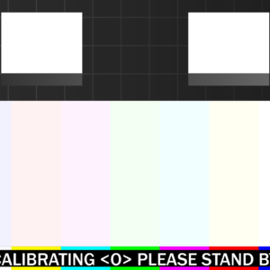 A streaming overlay, with a camera calibration theme